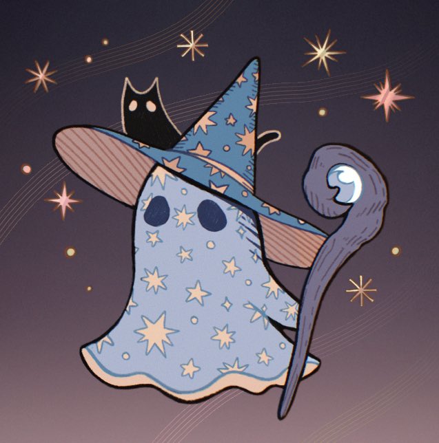 no humans hat cat gradient background gradient witch hat staff  illustration images