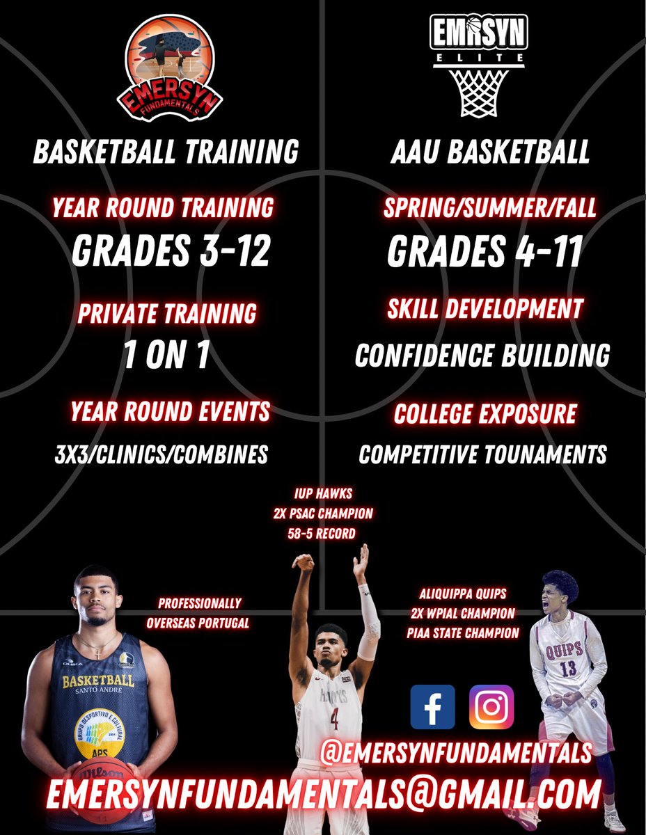 Any local players looking to take their game to the next level should look no further than Emersyn Fundamentals. @Signed2ThaHoopz is not only one of the best WPIAL players of recent memory, but a great teacher and coach!