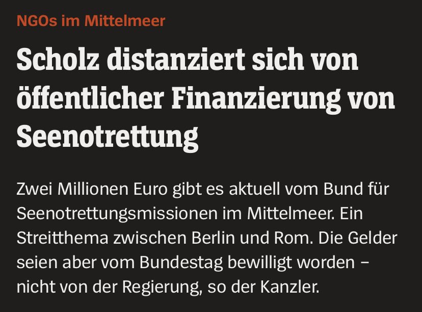 Schämen sie sich, Herr Bundeskanzler!

Über 2.500 Menschen sind dieses Jahr bei ihrer Flucht über das Mittelmeer gestorben. All diese Menschen hatten Hoffnung, Träume, Freunde &amp; Familie.

Auch wir tragen dafür Verantwortung. Seenotrettung ist unsere menschliche Pflicht.