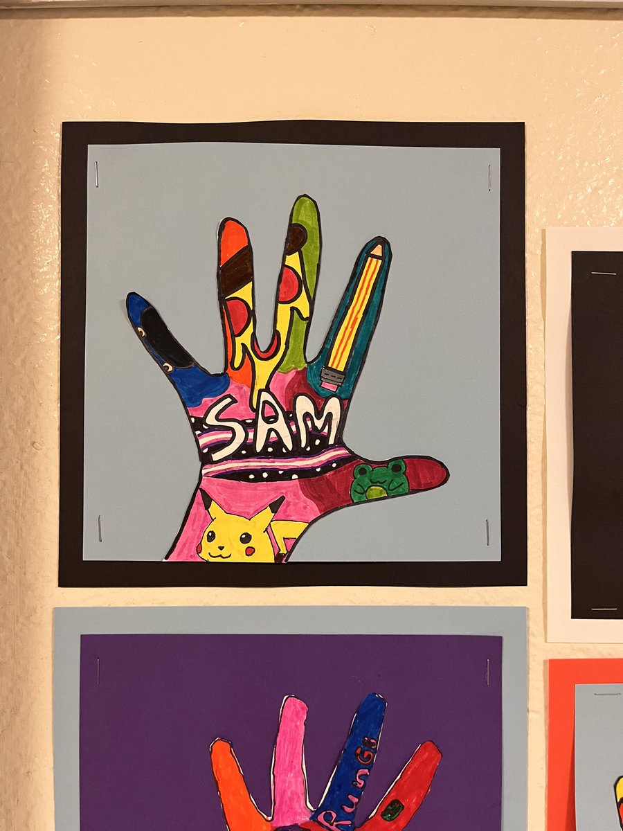 An all school “Getting to Know You” project to kick off the year. #MannSchool #OakPark97 #MyD97 #WeAreD97 #hands #art #drawing #identity #selfexpression #community #schoolwide