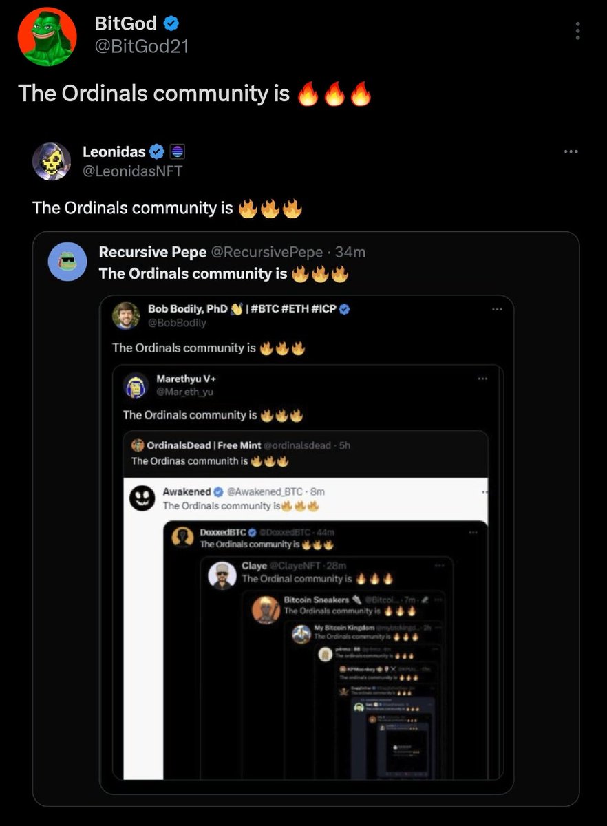 OrdinalArcade's tweet image. The Ordinals community us 🔥 🔥🔥