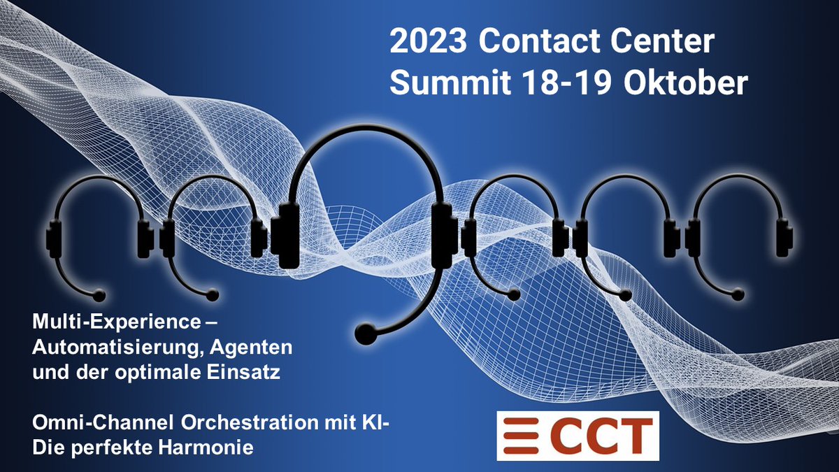 18+19.10.2023 CC Summit - Keynote Dr. Nils Hafner: Mit dem Neudesign der Kundenkontaktgründe zu Operational Excellence. CCT Vorträge: Multi-Experience Automatisierung Omni-Channel Orchestration - hier anmelden: bit.ly/3EpZWmG @HaraldHenn <a href="/NilsHafner/">Nils Hafner</a> @iServiceIni