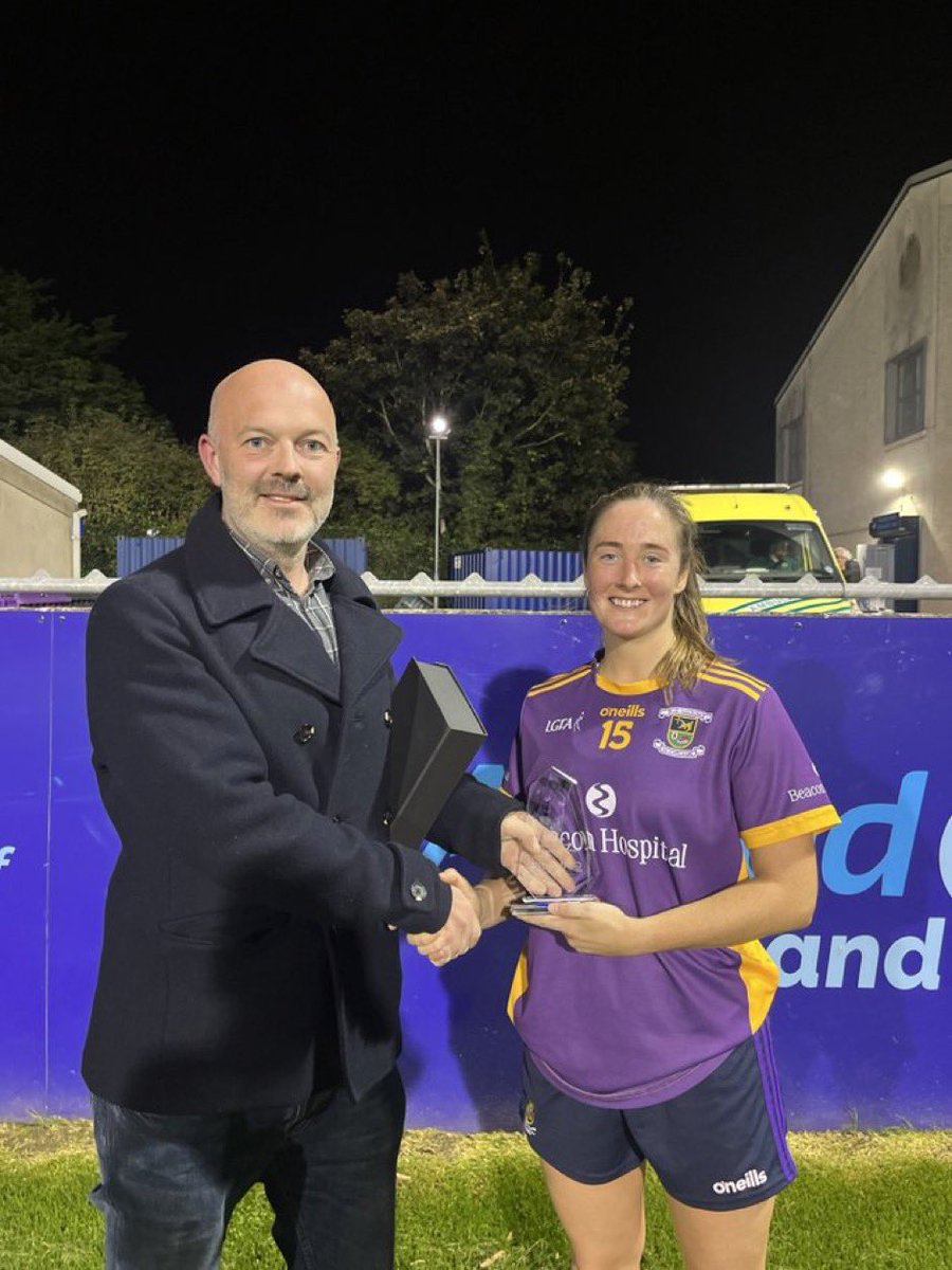 Congratulations to Éabha Rutledge of @KCrokesGAAClub on her player of the match award after her sides victory over Na Fianna in the Go-Ahead Senior Ladies Football Final 💪

#GoAheadDSC