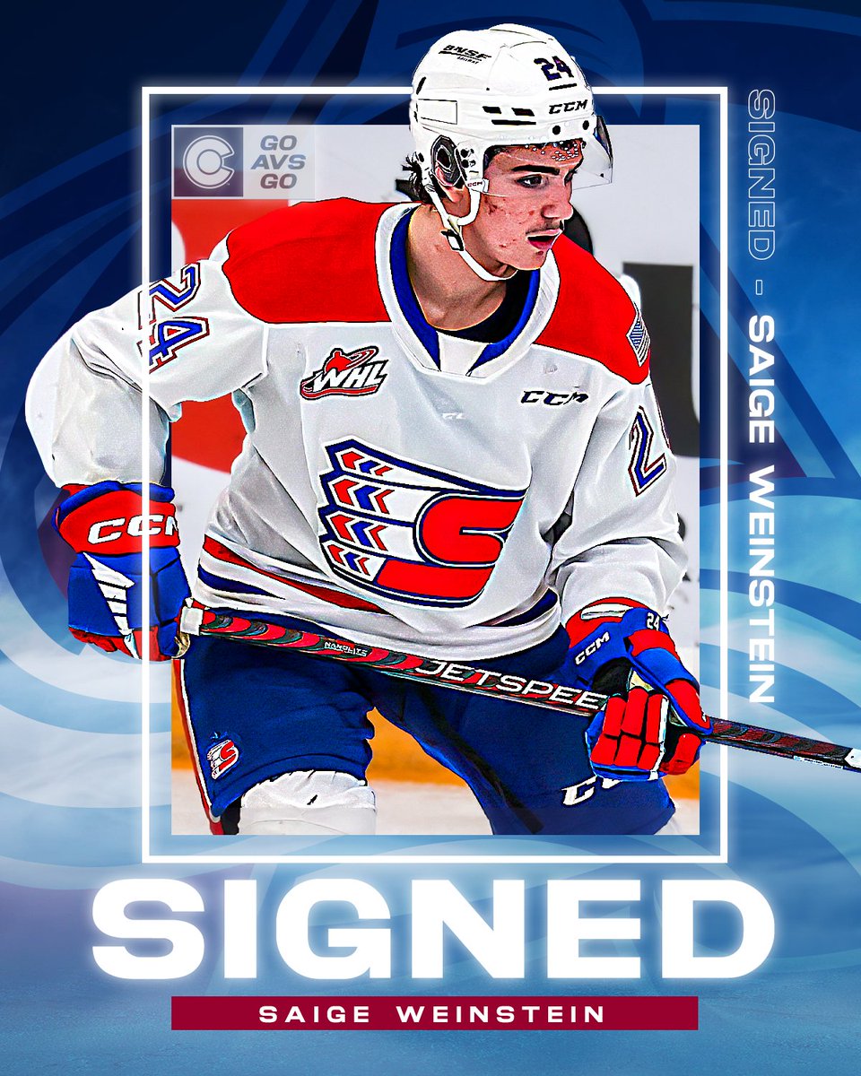 Avalanche's tweet photo. We have signed Saige Weinstein to a three-year entry level contract ✍️

#GoAvsGo https://t.co/HEPE9SRm0s