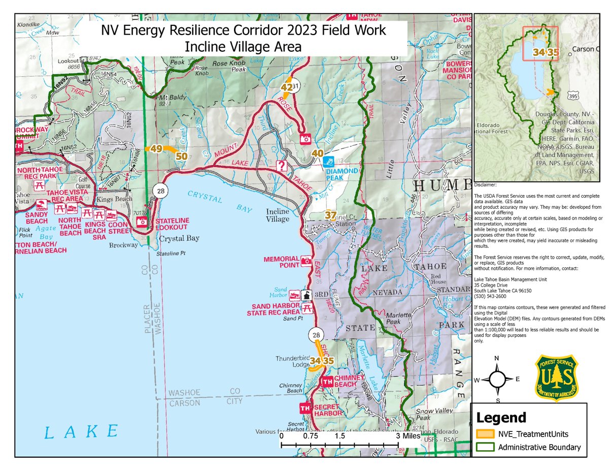 LakeTahoeUSFS's tweet image. Forest thinning underway to reduce wildfire threat, improve forest health. These projects complement defensible space, home hardening efforts on private property. No closures planned. Forest visitors should use caution in these areas. #FuelsReducton #HealthyForests #FireAdapted