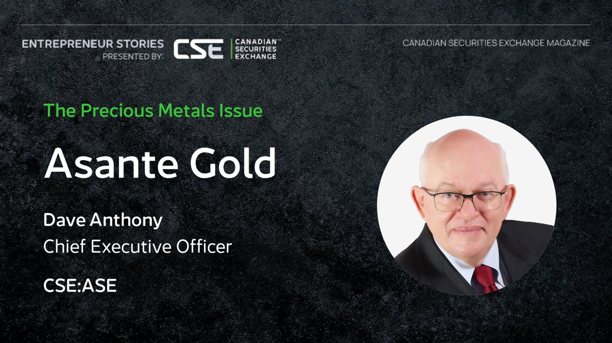 CSE_News's tweet photo. The leadership at @corpasantegold $ASE is looking forward to #gold production ramping up to over 500,000 ounces. We sat down with Dave Anthony, CEO, for the #PreciousMetals Issue of Canadian Securities Exchange #Magazine to learn more about the company’s plans for continuing to increase shareholder value and why he believes in the long-term future of the gold market. Read now: https://t.co/ILSC5z1yml