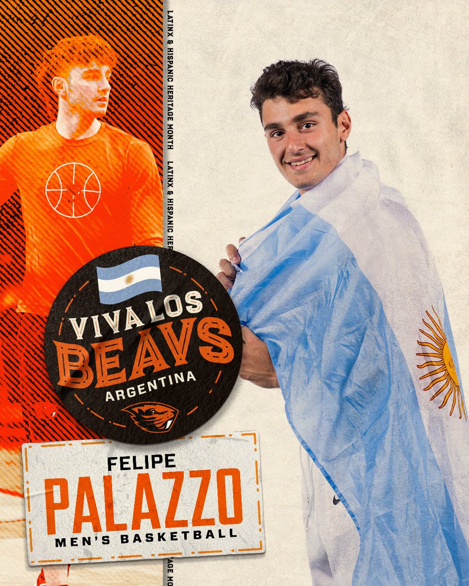 "I’m proud of being a Latino here at Oregon State...I’m a true believer that we need to embrace who we are and where we coming from. Latin America is an endless cultural place in the world. Viva Argentina! Viva Latinoamérica! Y, Viva los Beavs!" - Felipe Palazzo

#GoBeavs