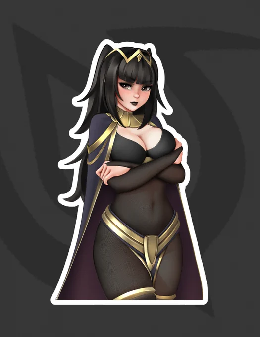 New Sticker #4: Tharja!  One of ten new designs now available! If you feel like vandalizing some stuff, consider doing it with Fire Emblem's resident goth girl, available in three different sizes on jackarydraws.com.
