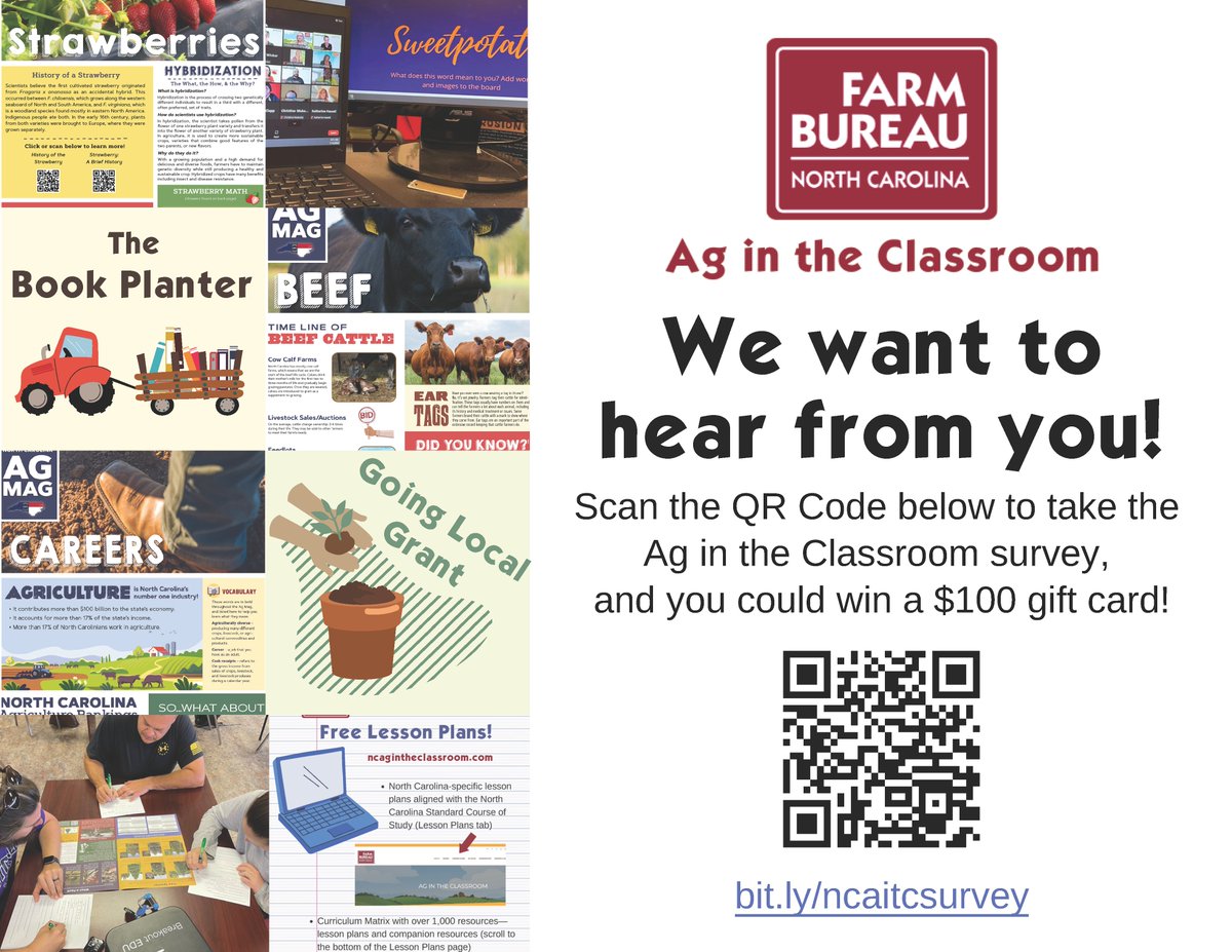 AgClassroom's tweet photo. We need your feedback! https://t.co/f6vGS6Mu9n
🗣️🗣️🗣️🗣️
@NCFarmBureau https://t.co/JLI5fpxBiK