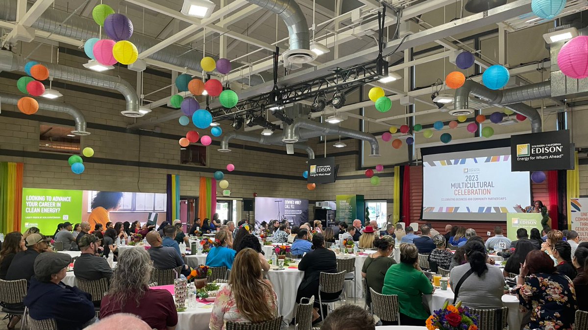 SCE's tweet image. Are you ready to celebrate the rich diversity of our communities? We’re at the SCE Energy Education Center in Tulare for our 2nd Annual Multicultural Event! Community members are coming together to learn, grow and try some good food. #MulticulturalEvent