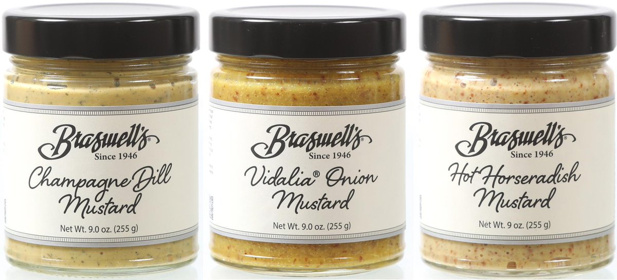 BraswellFoods's tweet photo. Check out this limited time offer on some of our award winning mustards!  Great for tailgates, picinics, backyard BBQ's and Charcuterie Platters! https://t.co/Kx4qv9UlPB https://t.co/JQs7pZX4L0