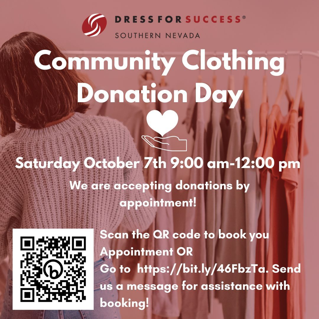 DFSSNV's tweet image. We are excited to announce that we will be having a community donation day tomorrow, 10/7/23, from 9 a.m.- 12 p.m! Swipe to see our donation guidelines. Visit buff.ly/3PDl1PK to schedule your appointment.