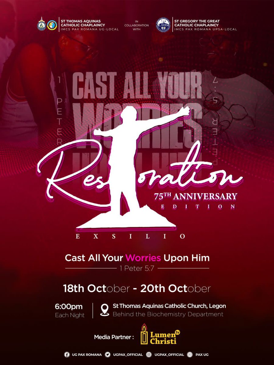 People of God, there is going to be a three-day programme that is going to help you re-establish your relationship with God🙇‍♀️🙏

I will be restored, you will be restored, therefore come and let’s do this together. Trust me, it ain't something you wanna misssss🫠🥺