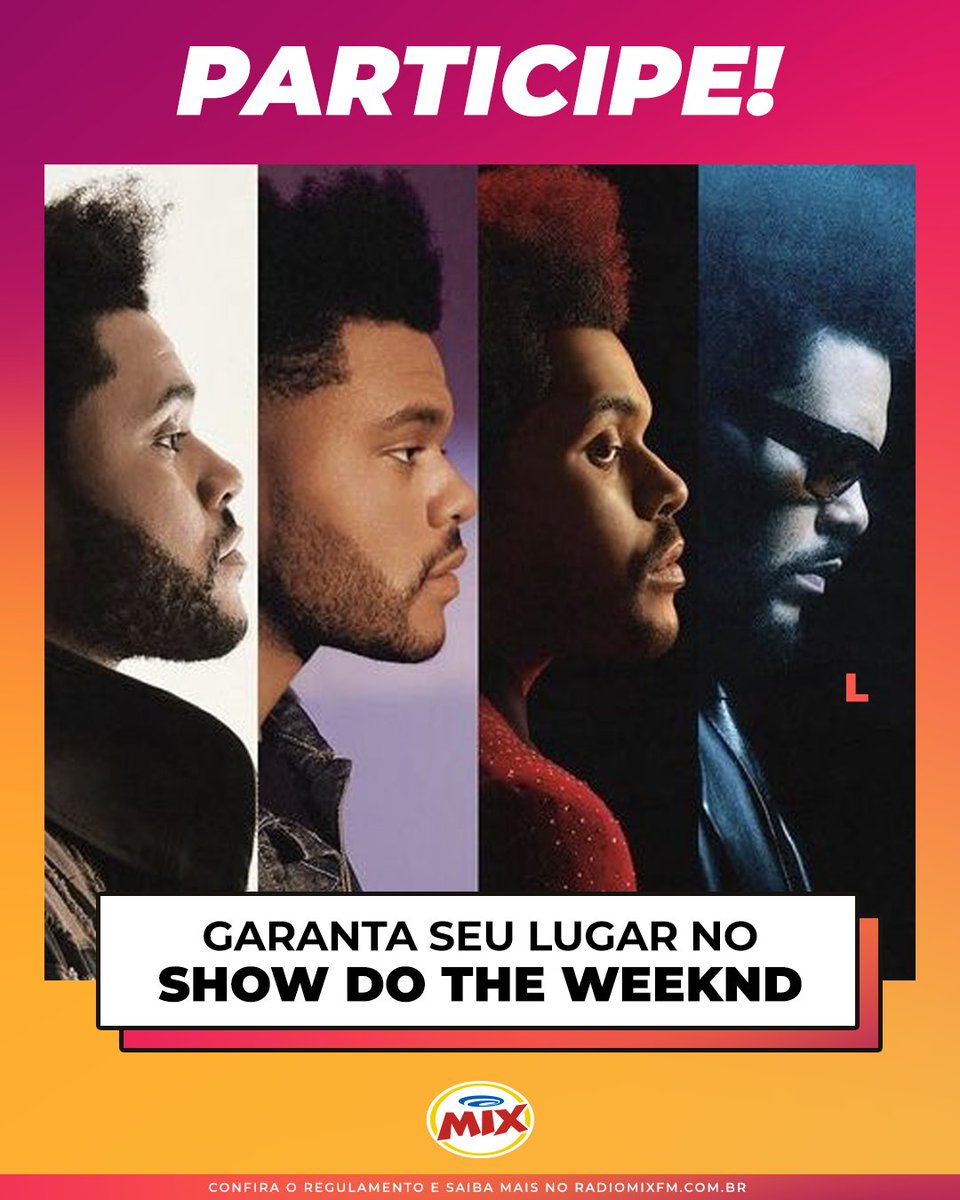 Atenção fãs do The Weeknd! Última chamada para o show de SP!

O cantor já está no Brasil e a contagem regressiva pro show dele começou!

E se você ainda não conseguiu os seus ingressos pra ver o Abel Tesfaye, a Mix vai te ajudar!