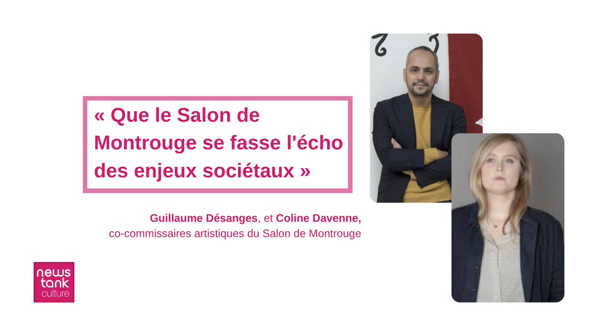 [ENTRETIEN] « Notre volonté est que le salon de Montrouge se fasse l'écho des enjeux sociétaux », déclare Guillaume Désanges et Coline Davenne, co-commissaires artistiques du @Salonmontrouge. ⦿ À lire ici : culture.newstank.fr/article/view/3…