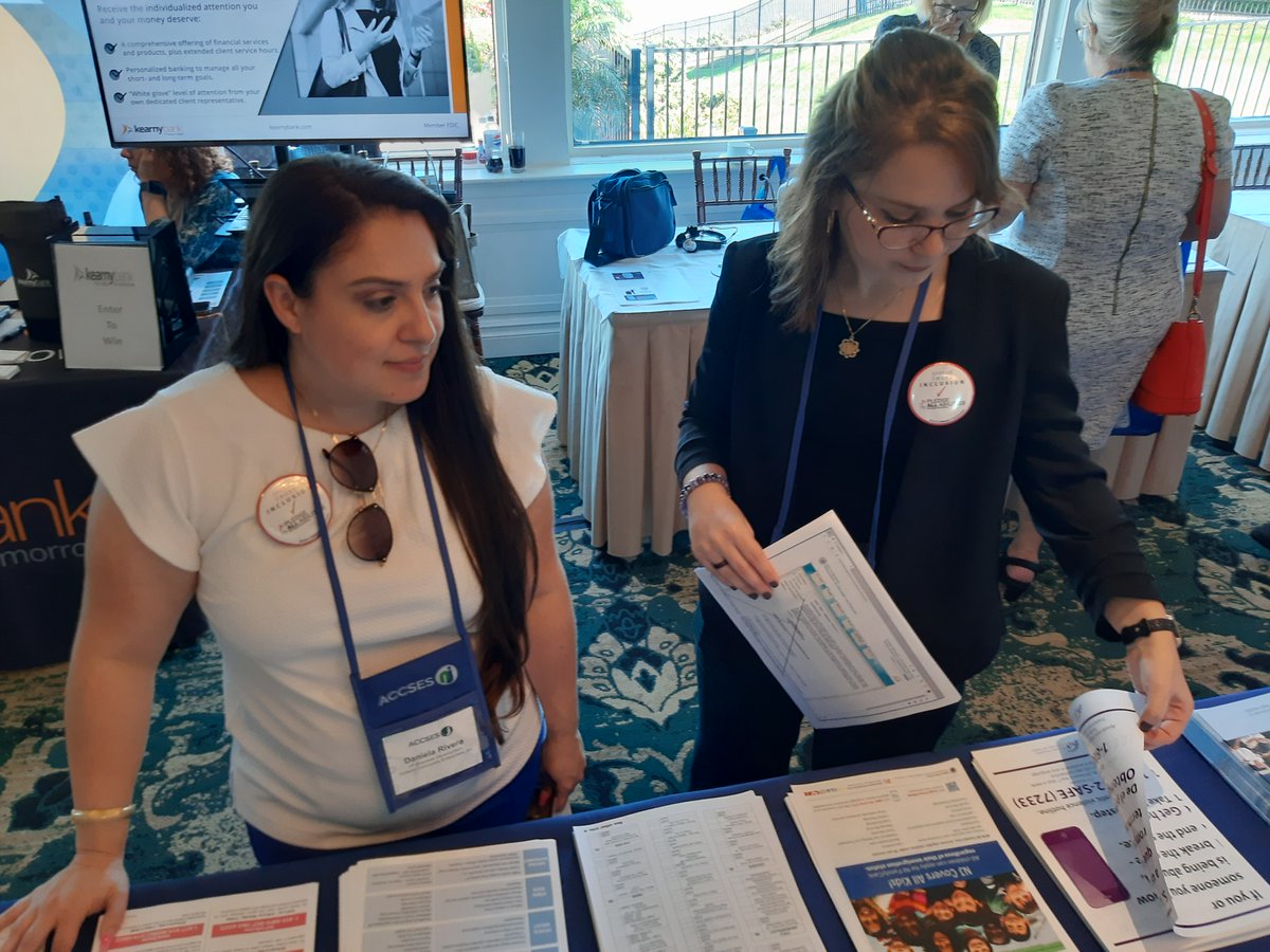 #TeamDCF just got back from attending the 2023 ACCSES New Jersey Training and Achievement Conference.
 
We met with experts, advocates and leaders who serve people with disabilities, and shared resources that can help keep everyone #SafeHealthyConnected!