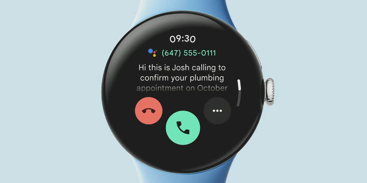 drbeel_techno's tweet image. #Google 
ميزة #CallScreening في أجهزة جوجل بكسل للرد على المكالمات الهاتفية و عرض محادثة المتصل كتابة على الشاشة تصل قريباً لساعات #PixelWatch و #PixelWatch2 لتوفر وقتك و منع المحادثات الغير ضرورية.