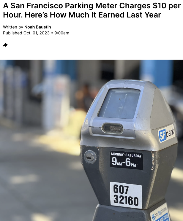 friscolive415's tweet photo. This parking meter near Palace of Fine Arts charges $10 per hour making it the highest grossing meter in the City, over $17,000 collected! But not only that, you get your car windows broken and your bags #bipped for FREE. The good ole Frisco Special for the biggest SUCKAZ of them all, the tourists!
Full article: https://t.co/lh78SbpRnd