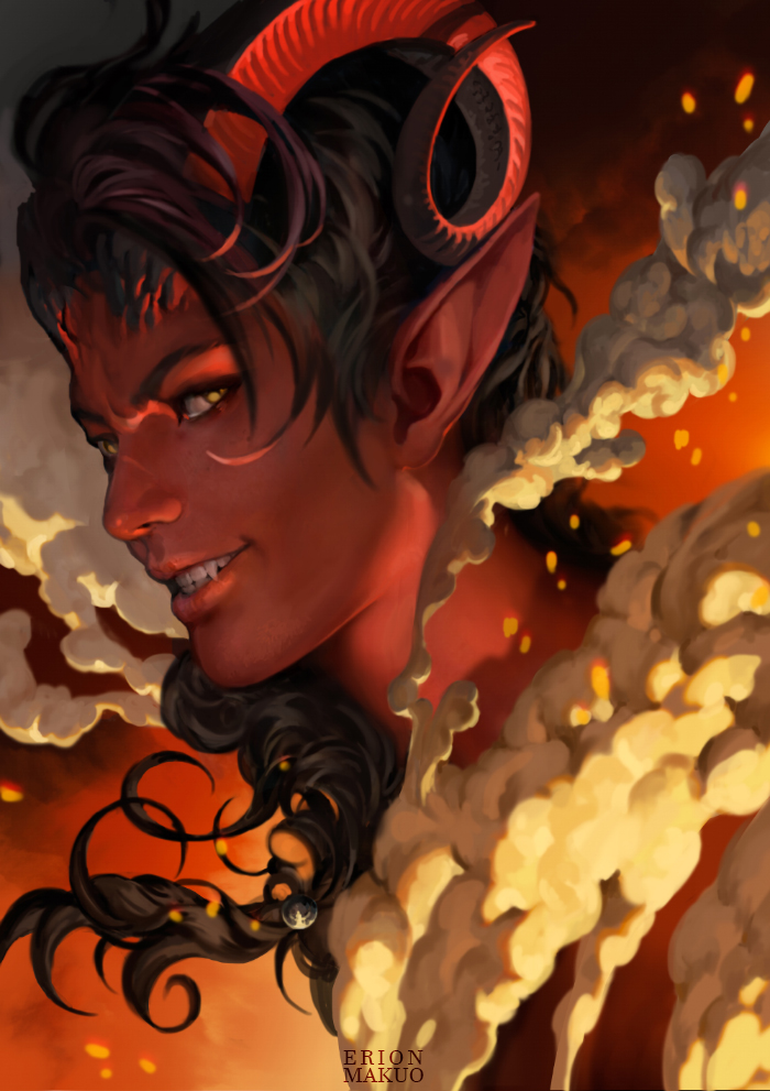 erionmakuo's tweet photo. Karlach for @SamanthaBeart  and @StreamilyLive 
Thank you for the opportunity to make this art for you! 😊 #BaldursGate3 #BaldursGate3Fanart https://t.co/76QnRessQG