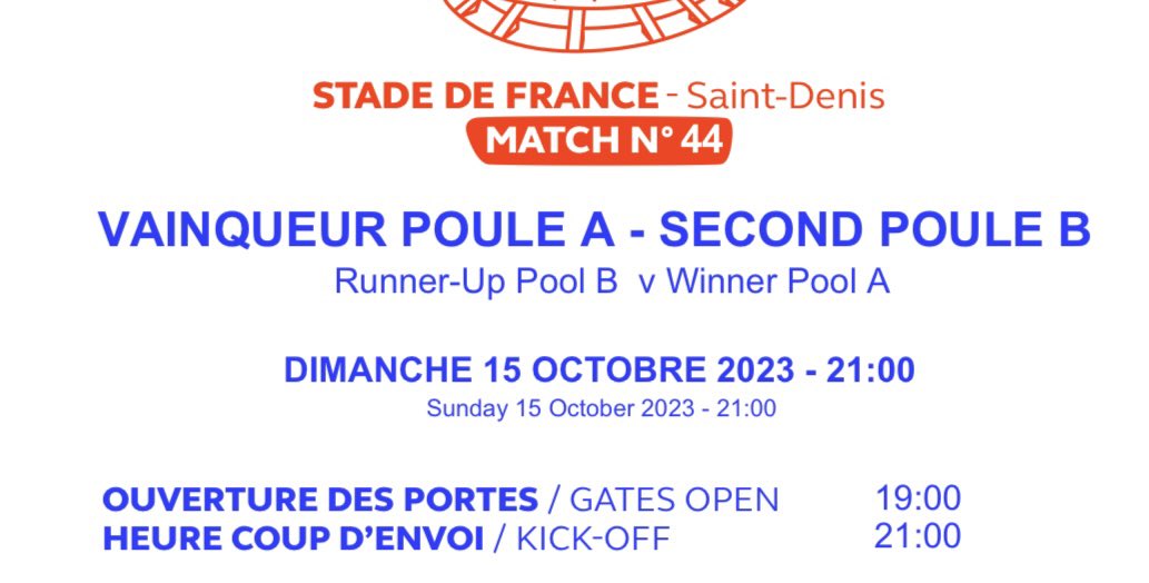 Au fait qui va voir les deux matchs des 1/4 de finale à Paris semaine pro ? 😬 
C’est moi :p
