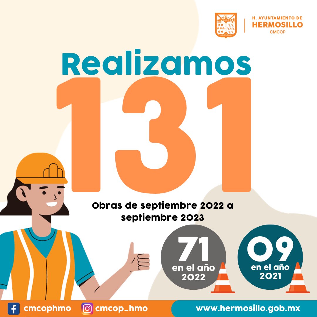 ¡Seguimos trabajando para cerrar el año con más y más obras!

Con CMCOP #hermosillocrececonobras 🚧🔨