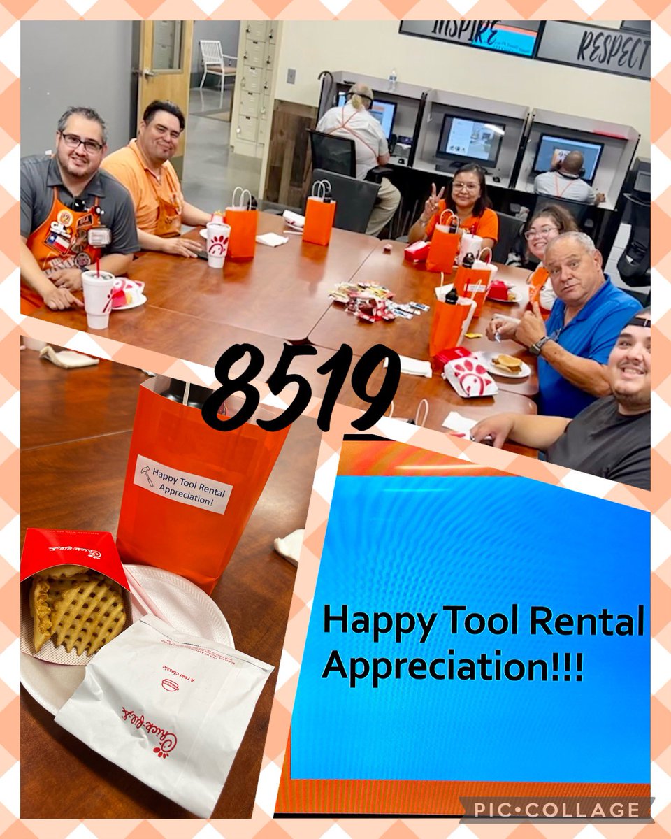 Celebrating our amazing tool rental team! Missing a few but nonetheless thank you for everything you do for the store and the rental business! #rentalweek2023 <a href="/ricksolis2121/">Ricardo Solis (Rick)</a> <a href="/SendejoRoy/">Roy</a> <a href="/JonLanderosTHD/">Jon Landeros</a> <a href="/Fred_asj/">Fred Silva</a>