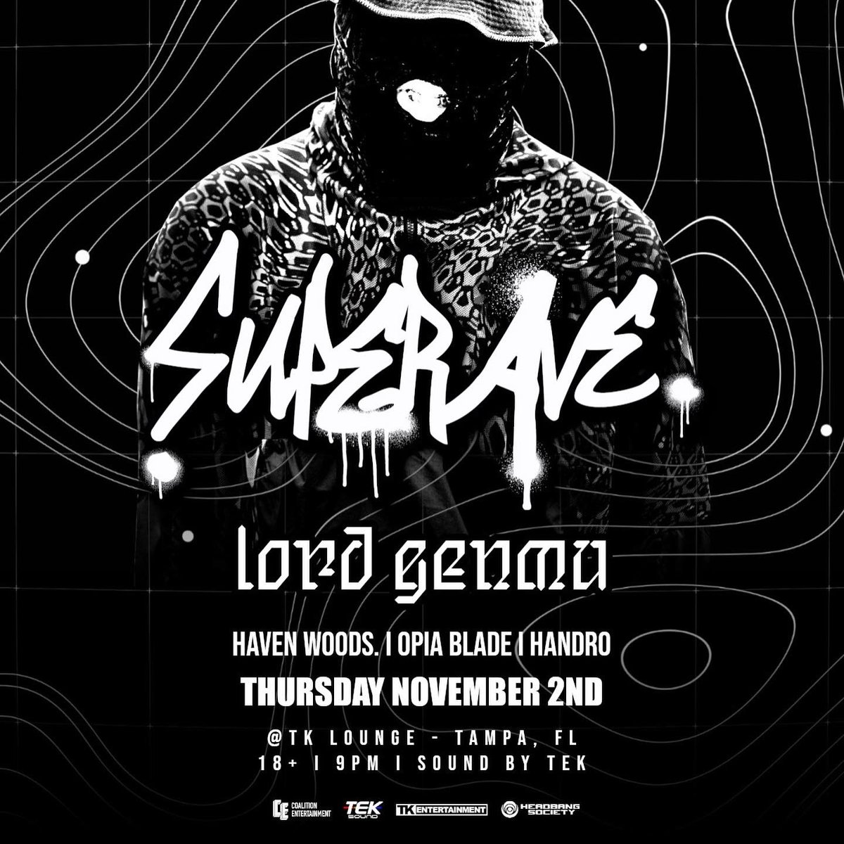 Pulling up to tampa to open for <a href="/yoSuperAve/">SuperUnc.</a> and <a href="/lordgenmu/">𝐋𝐨𝐫𝐝 𝐆𝐞𝐧𝐦𝐮 ✧</a> next month ☝️

shoutout @HeadbangSociety for putting this party together 🤠