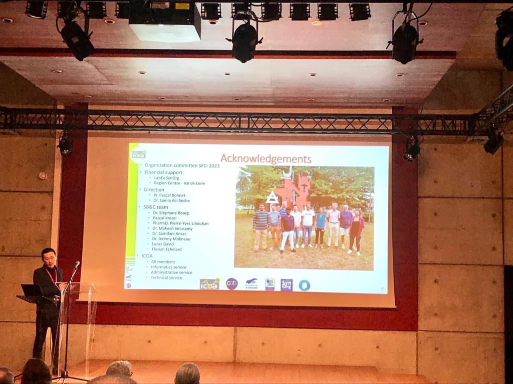 Félicitations à Xiaojun Mao pour la présentation de ses travaux de thèse aux 11èmes journées de la Société Française de Chemoinformatique #SFCI @ICOA_UMR7311 <a href="/ICOA_SBC/">ICOA SB&C team</a>