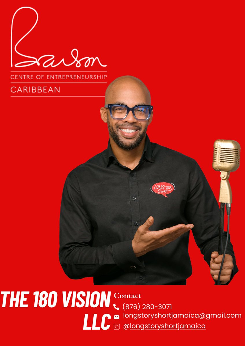 The 180 Vision LLC is the force behind "Long Story Short..."the Caribbean's first and only monthly storytelling showcase combined with live music performances.
Join us in Congratulating Daniel on completing the Branson Centre Direct Accelerator Programme.
#bransoncentre #graduate