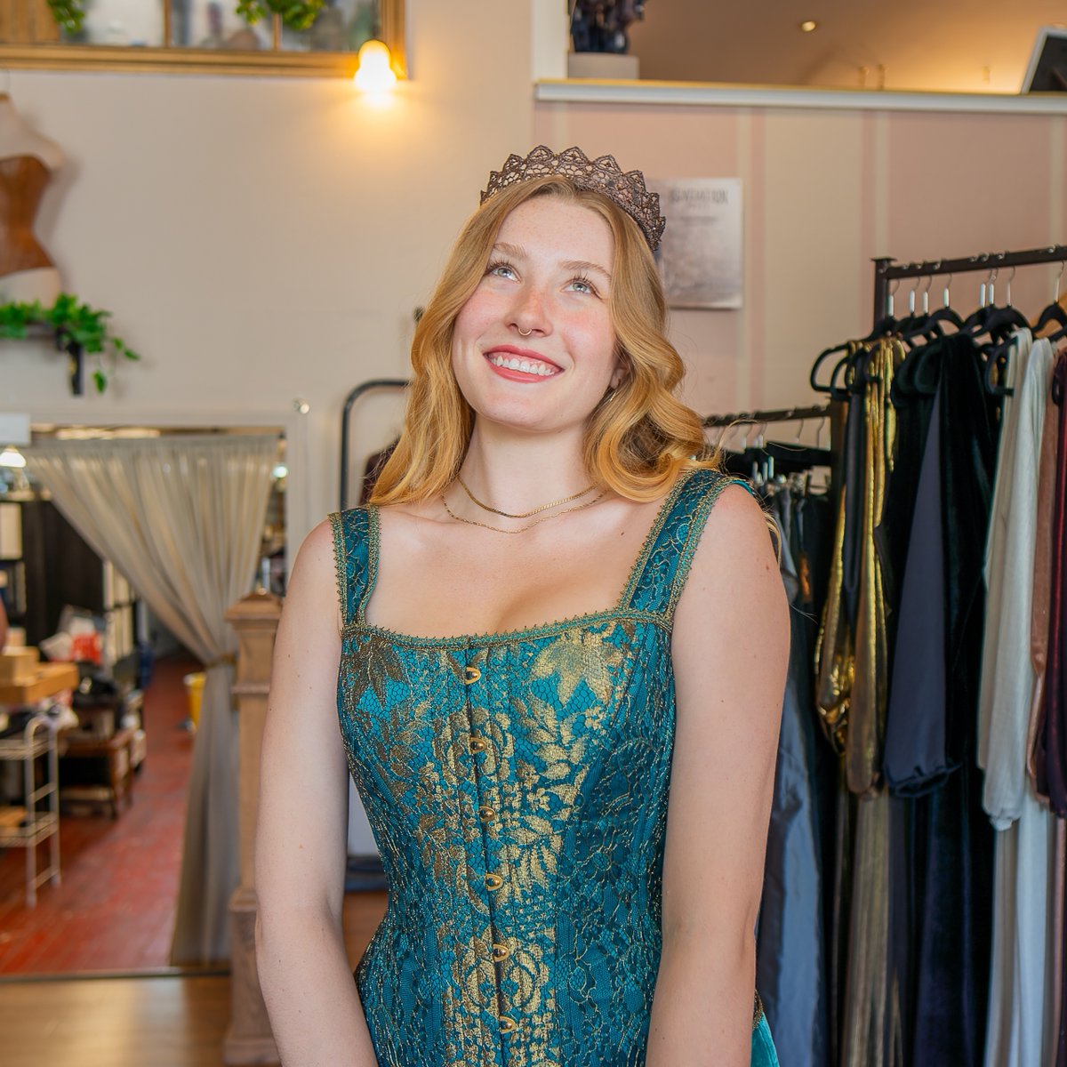 Shoutout to @darkgardencorsetry for their incredible styles, historical feel, and quality! They made us feel like royalty getting ready for a big event! ⁠
⁠
Got something special coming up? You will find eye-catching styles here at @darkgardencorsetry, available to rent!