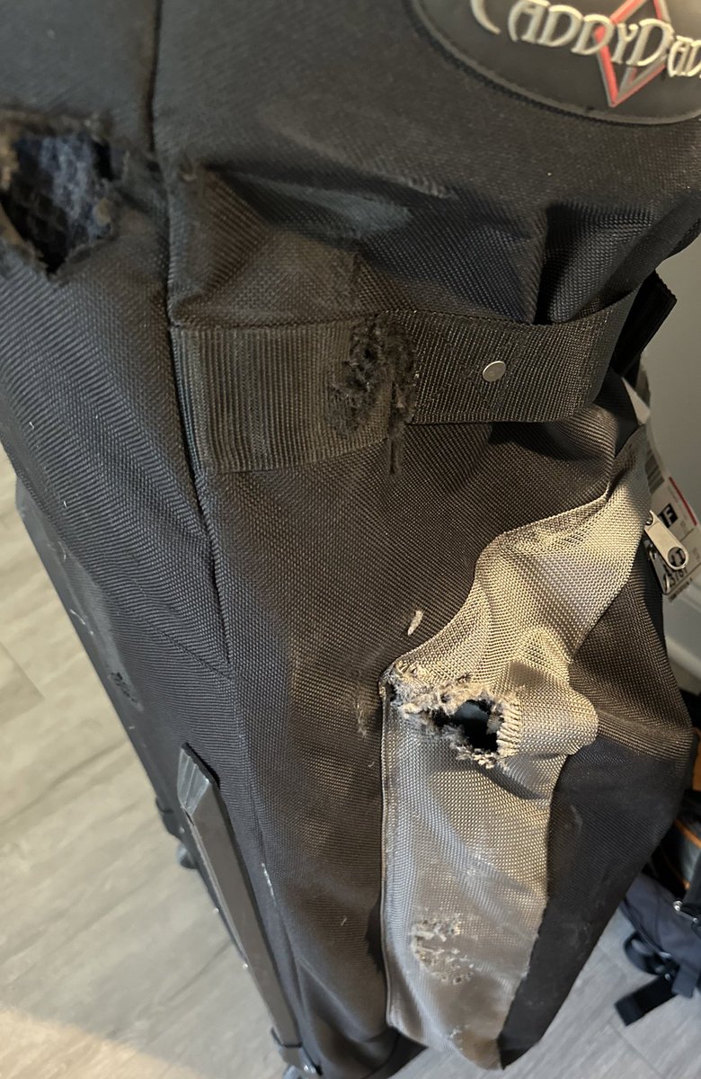 CarneysCabbage's tweet photo. @SouthwestAir can you please explain how something like this happened? Are they just being dragged behind the luggage cart down the tarmac? https://t.co/uUKTsRcKov