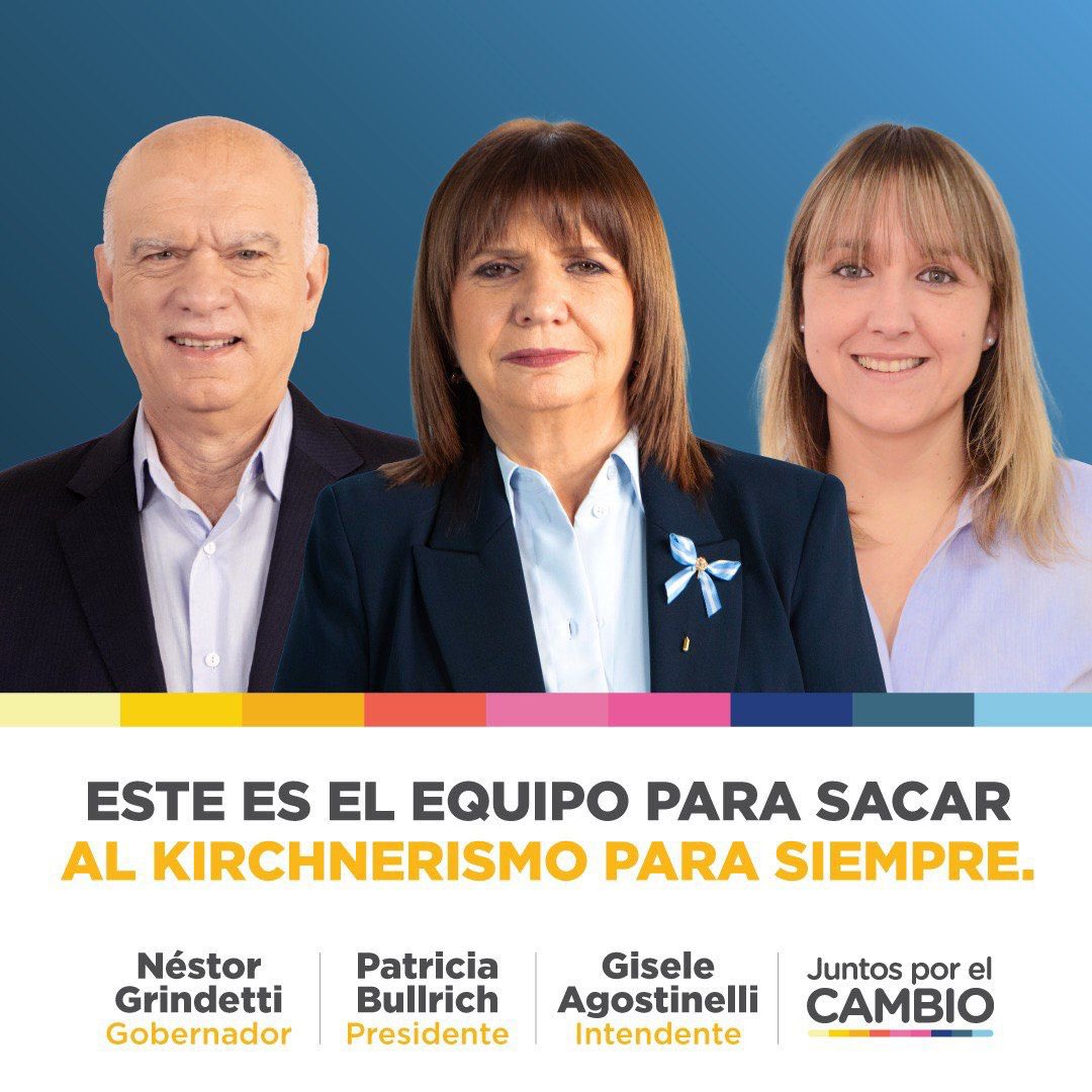 GiAgostinelliOk's tweet photo. Con @PatoBullrich como presidente, @Nestorgrindetti como gobernador y @GiAgostinelliOk como intendente de Moreno, vamos a sacar al kirchnerismo de Cristina Kirchner y Axel Kicillof de la provincia y del país.

Es ahora o Nunca.

#EsAhora Y es para siempre https://t.co/SMbK9asEph