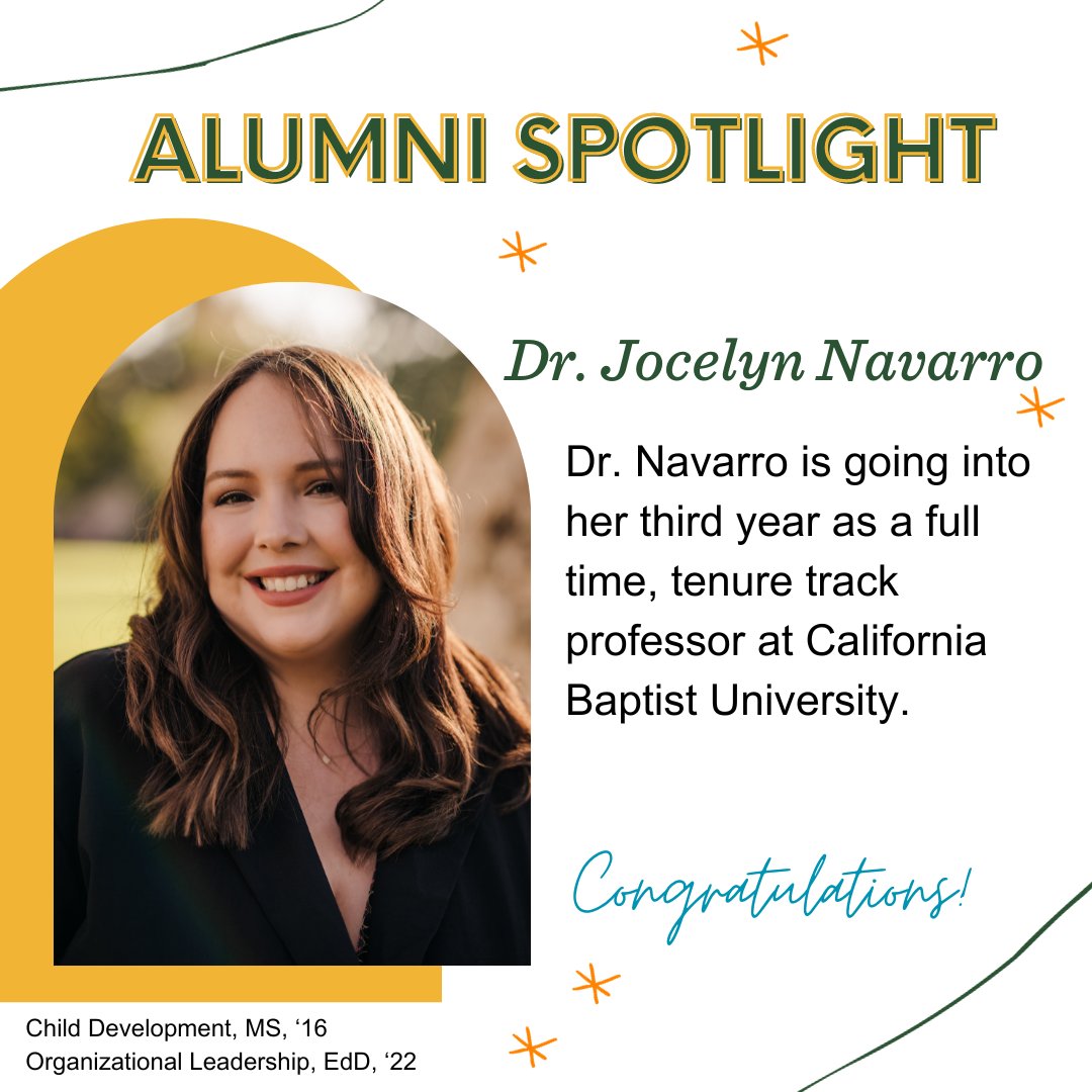LaFetra_ULV's tweet image. It's #AlumniFeatureFriday! 🐾 🐆

Dr. Jocelyn Navarro is a two-time LaFetra graduate.

In addition to her faculty role, she is the founder of Safe Haven Educational Consulting and one of LaFetra's amazing adjunct faculty.

Click the link in our bio for a chance to be featured!