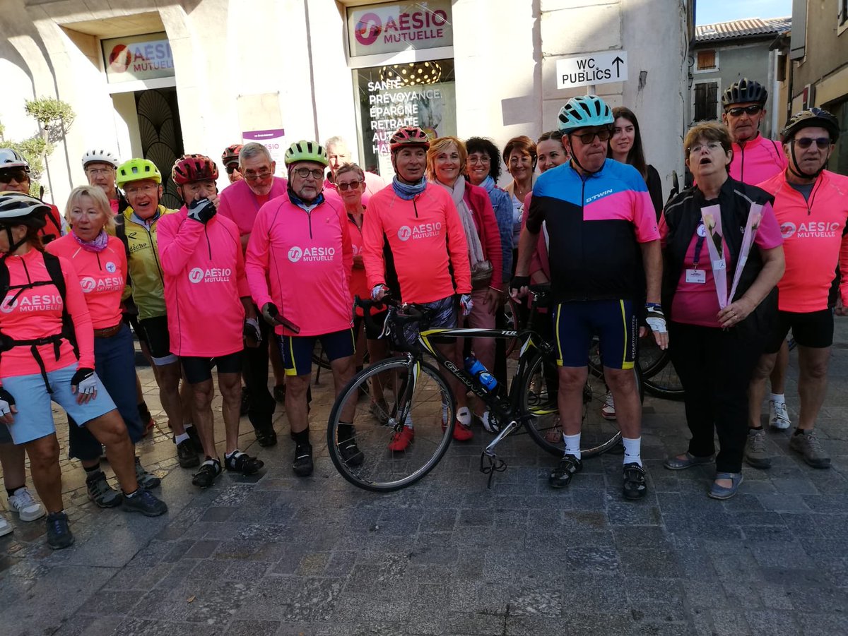 Dernier jour de l’Aesio cyclotour avec 440 km effectué plus de 4500 m de dénivelé bravo à tous et merci de la participation de nos délégués pour vaincre le cancer en ce mois octobre rose ⁦<a href="/AesioMutuelle/">AÉSIO mutuelle</a>⁩ #jlpinede