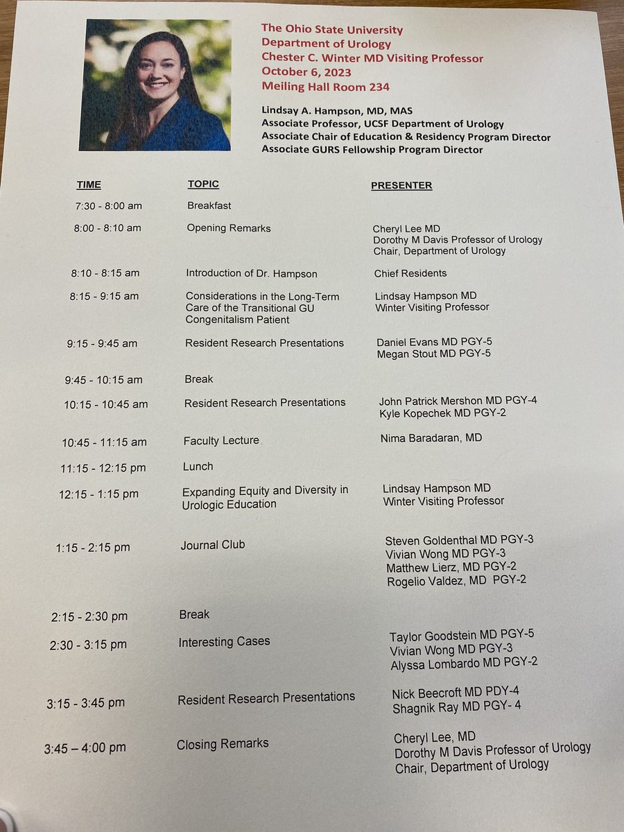 Many thanks to <a href="/lindsayahampson/">Lindsay Hampson</a> for a🔥🔥🔥 VP experience today. So great spending time with a true “triple threat”! 💯 And..another wolverine caught in the middle of an 🅾️-H-🙏🏽- 🅾️ !!! <a href="/OSU_Urology/">Ohio State Wexner Medical Center Urology Dept.</a> <a href="/NimaBaradaranMD/">Nima Baradaran</a>