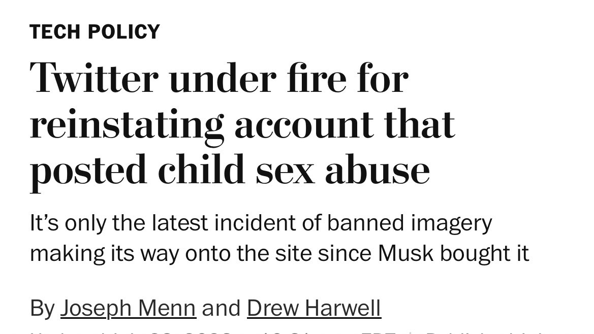 BirdRespecter's tweet photo. Insane that you can post actual CP on this website so long as Elon likes you, but making fun of him gets you banned https://t.co/kPkQ2483Tq