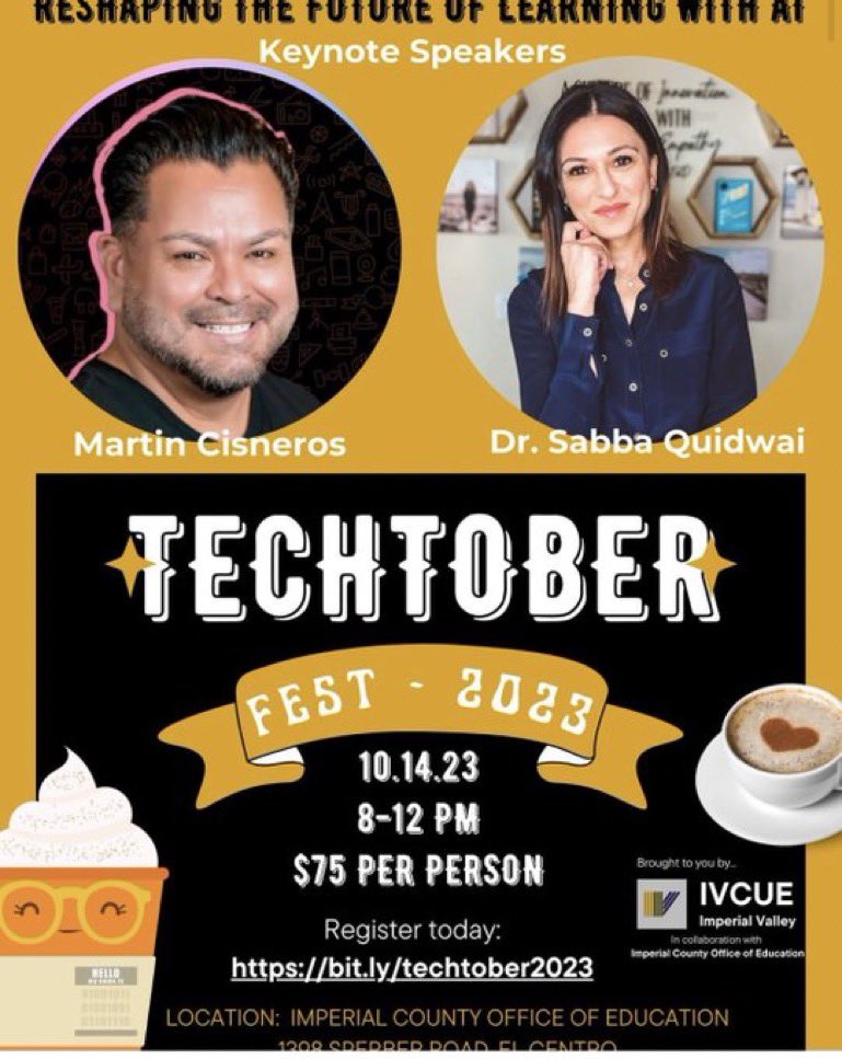 Woah! Checkout this awesome event happening next weekend. Great price for these 2 keynotes alone. @PassionateEDU @CVUSDTechTOSAs @ThatDopeTeacher @TheTechProfe @arianakhern @MarilynEDU @jesush1979 @DesertSandsUSD @CoachellaCUE @cueinc @SanDiego_CUE @historysandoval please share