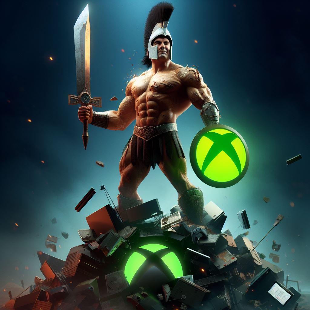 I shouldn't be left alone with Bing AI image generator "create an epic image of Phil Spencer" pt.1 <a href="/XboxP3/">Phil Spencer</a> <a href="/Xbox/">Xbox</a>