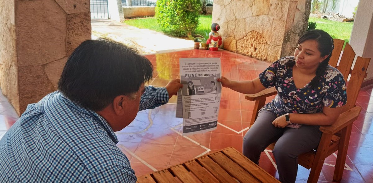 INEYucatan's tweet photo. Personal de la #03JuntaDistritalEjecutiva #Mérida visitó el Hogar Casa de Adulto Mayor "Roble Alba" en la col. #garcíaginerés, para promover el servicio registral de personas adultas mayores en albergues. Así se da cumplimiento al artículo 141 de la #LGIPE https://t.co/4X8rdYwJnw