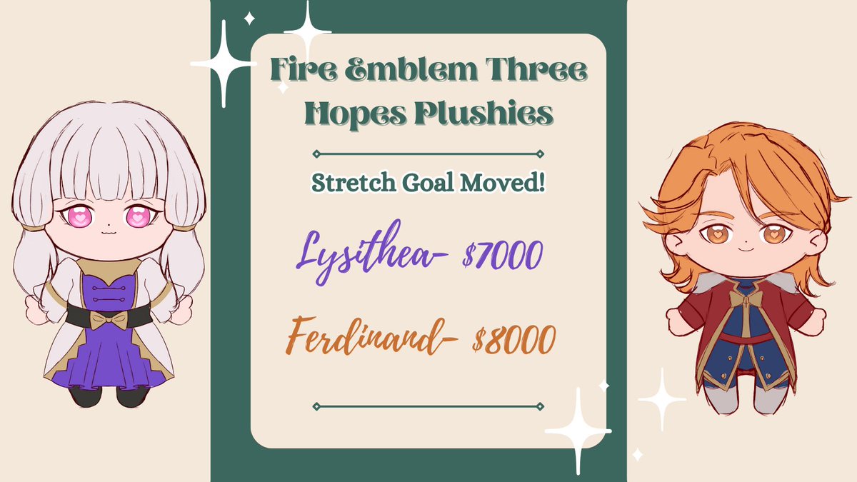 lechibees's tweet photo. 🧡KICKSTARTER ANNOUNCEMENT!🧡
I will be lowering the Stretch Goals for Lysithea and Ferdinand!!
Lysithea will be unlocked at $7000
Ferdinand will be unlocked at $8000

We are less than $1k away from Lysithea!!!!! https://t.co/0reYxhSvE9