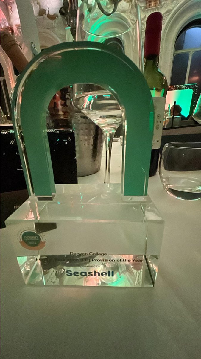 Derwen College - Post-16 specialist college (@derwencollege) on Twitter photo We are incredibly proud to have won the <a href="/nasen_org/">nasen</a> award for FE Provider of the Year. 
Thanks to Helen and Tab for representing Derwen. This award is truly a team effort.
 #DerwenCollege #SEND #Derwen #APlaceOfPossibility We are incredibly proud to have won the <a href="/nasen_org/">nasen</a> award for FE Provider of the Year. 
Thanks to Helen and Tab for representing Derwen. This award is truly a team effort.
 #DerwenCollege #SEND #Derwen #APlaceOfPossibility