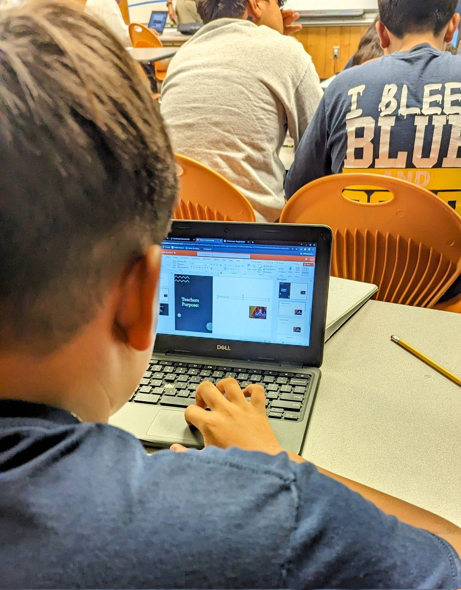 Brit2Digital's tweet image. Back in the classroom today, helping Coach Gonzales&apos; class @NimitzMiddle by showcasing Microsoft PowerPoint! 📚🎒🖥️ #Education #PowerPointSkills #ClassroomExperience #Modeling @TechECISD