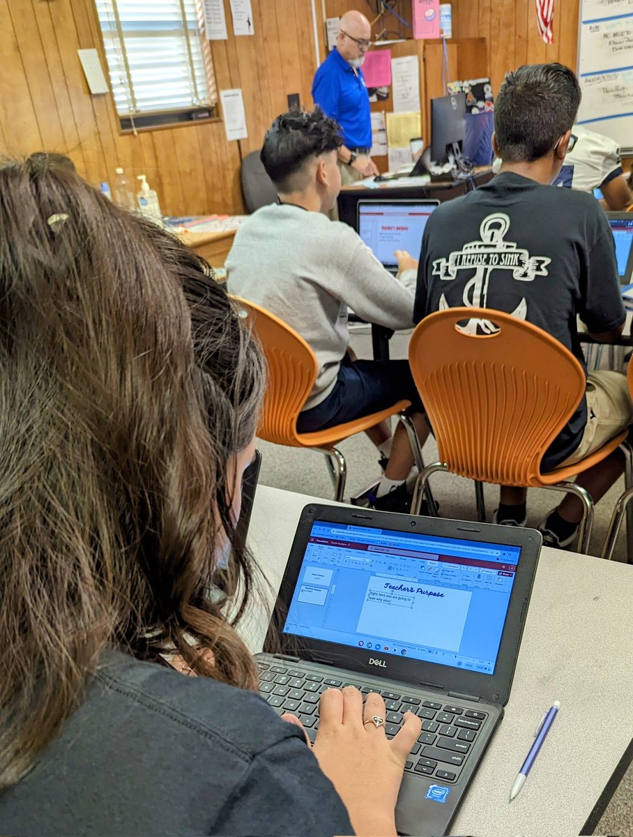 Brit2Digital's tweet image. Back in the classroom today, helping Coach Gonzales&apos; class @NimitzMiddle by showcasing Microsoft PowerPoint! 📚🎒🖥️ #Education #PowerPointSkills #ClassroomExperience #Modeling @TechECISD