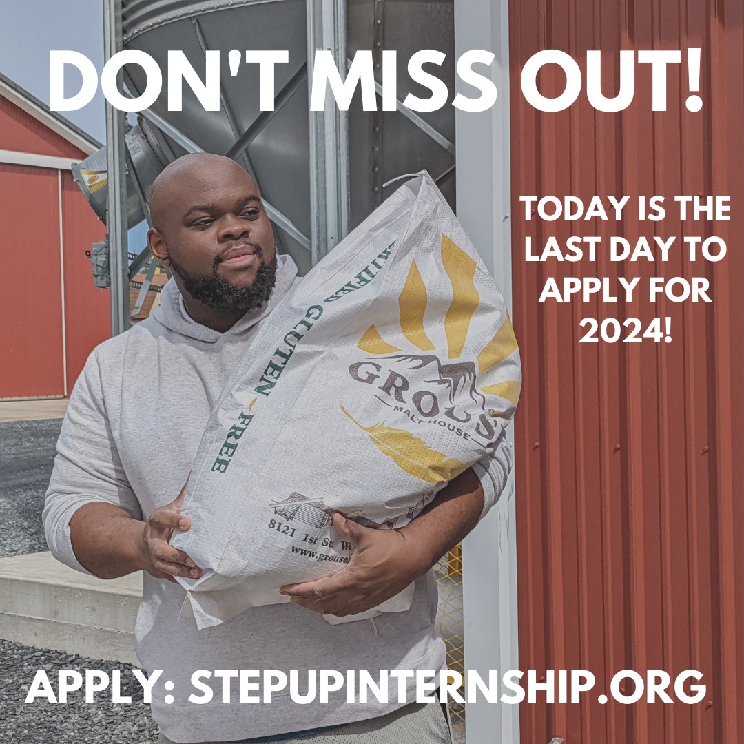 STEPUPinterns's tweet photo. TODAY is the very last day to APPLY for the 2024 program! Interns, mentors, &amp; DSPs are still welcome to apply until midnight on our website: https://t.co/XgqWqhWy5K

#STEPUP #STEPUPFoundation #STEPUPInterns #STEPUPInternship #craftspirits #internship https://t.co/jfgpWFCNHO