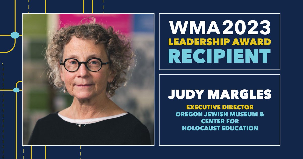 Congrats to Judy Margles <a href="/ORJewishMuseum/">OJMCHE</a> for winning the #WMA2023 Leadership Award! You’ve made such a significant impact on your institution &amp; local community! 🎉✨🏅
