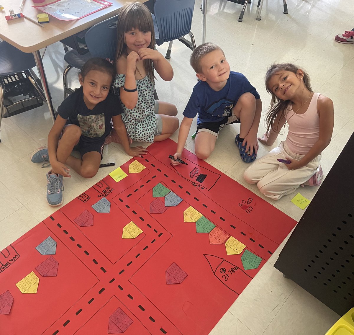 My students did a great job putting together their fact family towns!

They made fact family blueprints then had to get them approved to be able to put it in their towns. After all their houses were built, they got to draw in some of their favorite stores &amp; restaurants!👷🏽‍♀️🏠