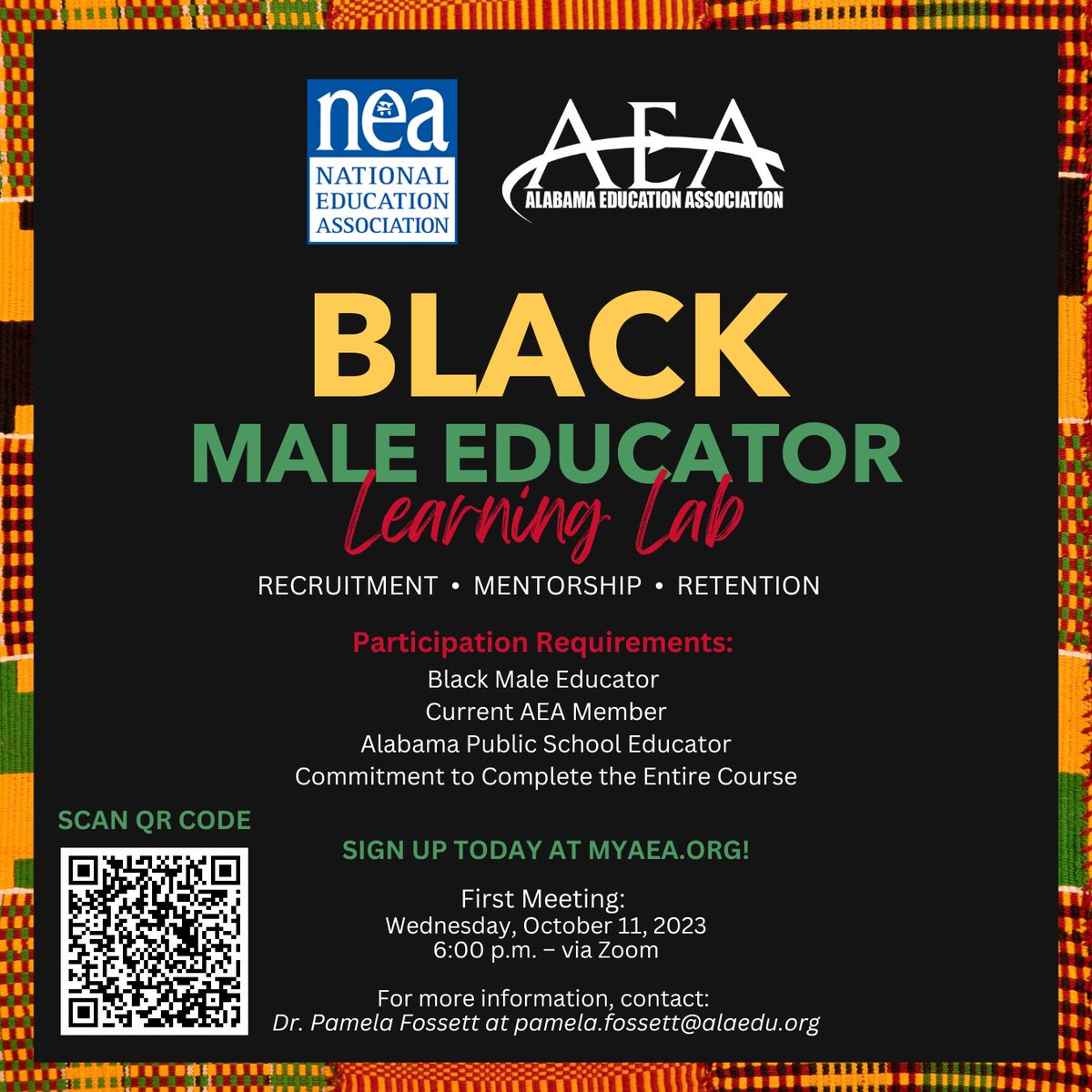 Sign up today to join AEA's Black Male Educator Learning Lab! Black male educators are encouraged to participate in this engaging learning experience to receive the support they need to be successful in the education profession. To apply, visit myaea.co/BMELL. #myAEA