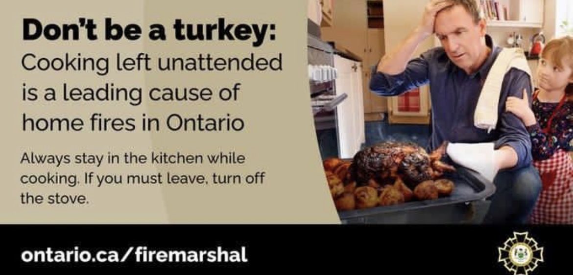 Thanks for covering this today @RetaIsmailCTV 📺 and as we head into Thanksgiving with many distractions possibly while cooking …remember that cooking safety starts with YOU #ldnont! @ONFireMarshal