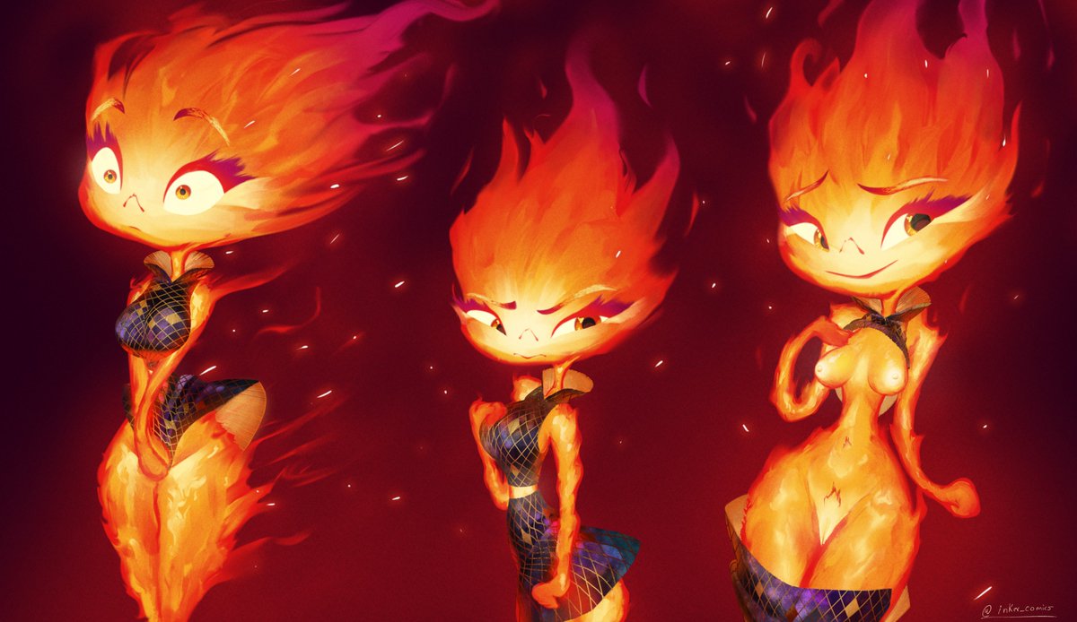 OKAY THEN!!! 
Full Pic of Ember from elemental!!!
man, i want to draw more of her, I like the challange.