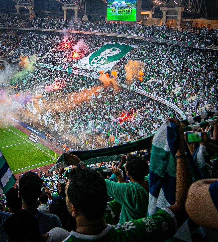 الحمدلله..
الف الف مبروك جمهورنا الغالي حظوركم دائمًا ملفت💚
تستاهلون الفرحة والثلاث نقاط🤙🏻💚
والقادم أجمل بإذن الله